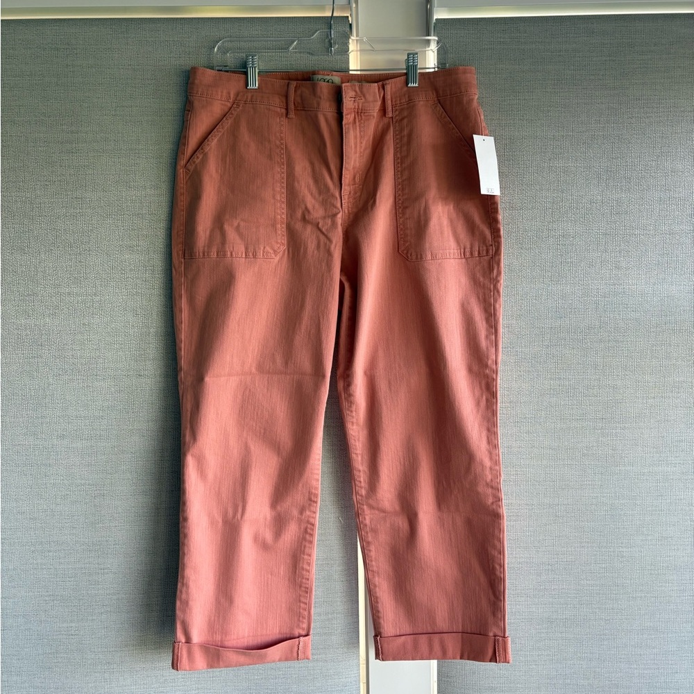LOGO by Lori Goldstein Women's Boyfriend Jeans in Coral